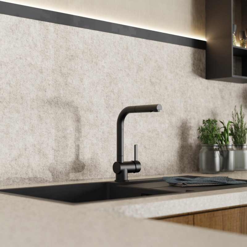 WK 4 Pro in black, Kitchen Faucet with pull-out spout