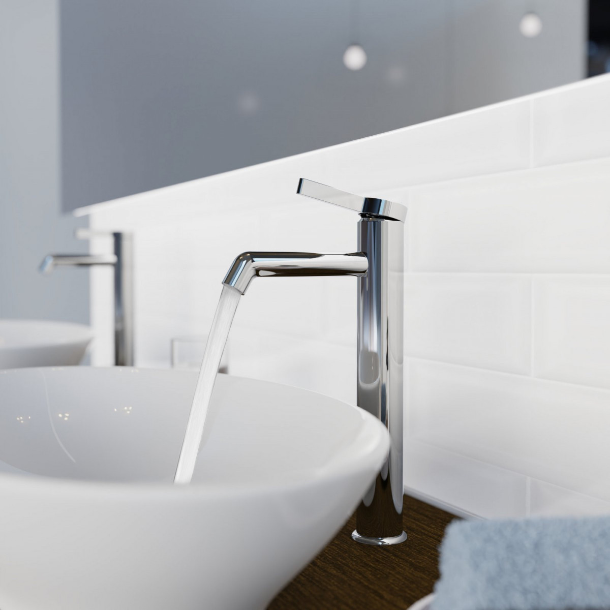 WT 11 XL in chrome, Washbasin faucet for countertop washbasin