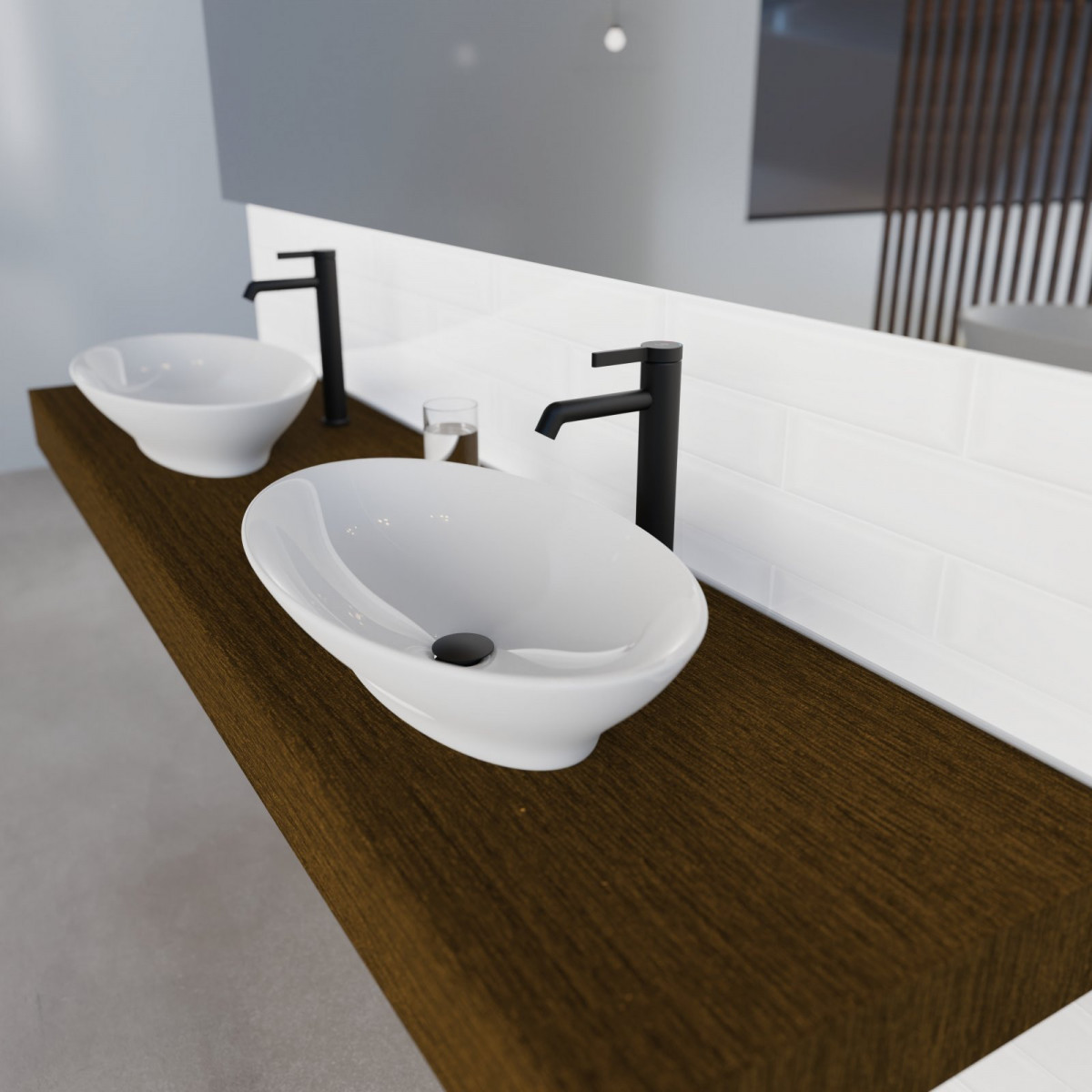 WT 11 XL in black, Washbasin faucet for countertop washbasin