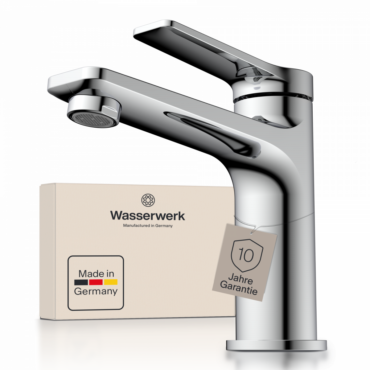 WT 12 en chrome, Mitigeur de lavabo au design élancé