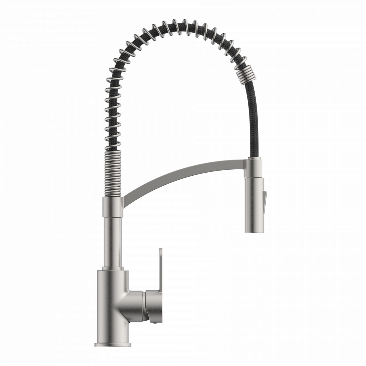 WK 3 in stainless steel look, Kitchen Faucet with innovative spiral spring design