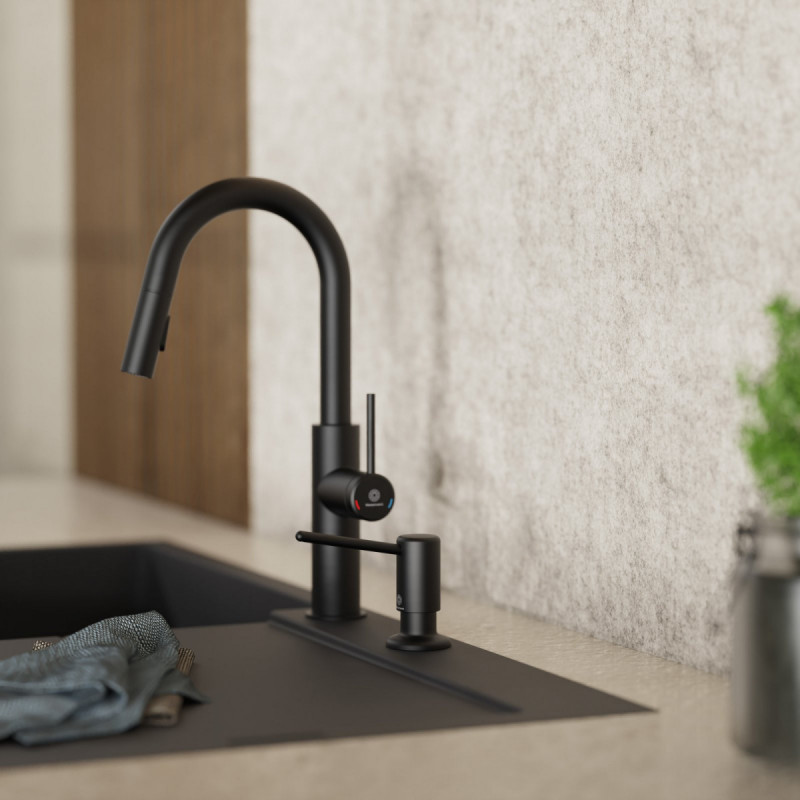 Seifenspender, Spender für Flüssigseife in Schwarz matt