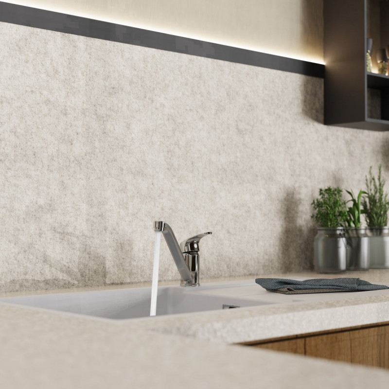 WK 8 in Chrome, Kitchen Faucet with 360&deg; swivel spout