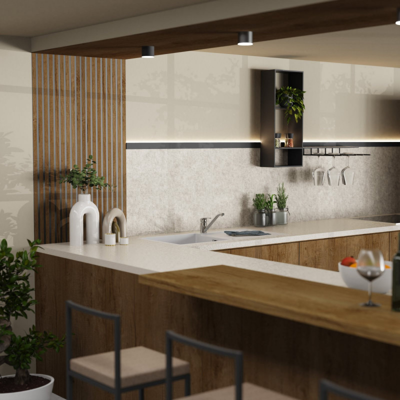 WK 8 in Chrome, Kitchen Faucet with 360&deg; swivel spout