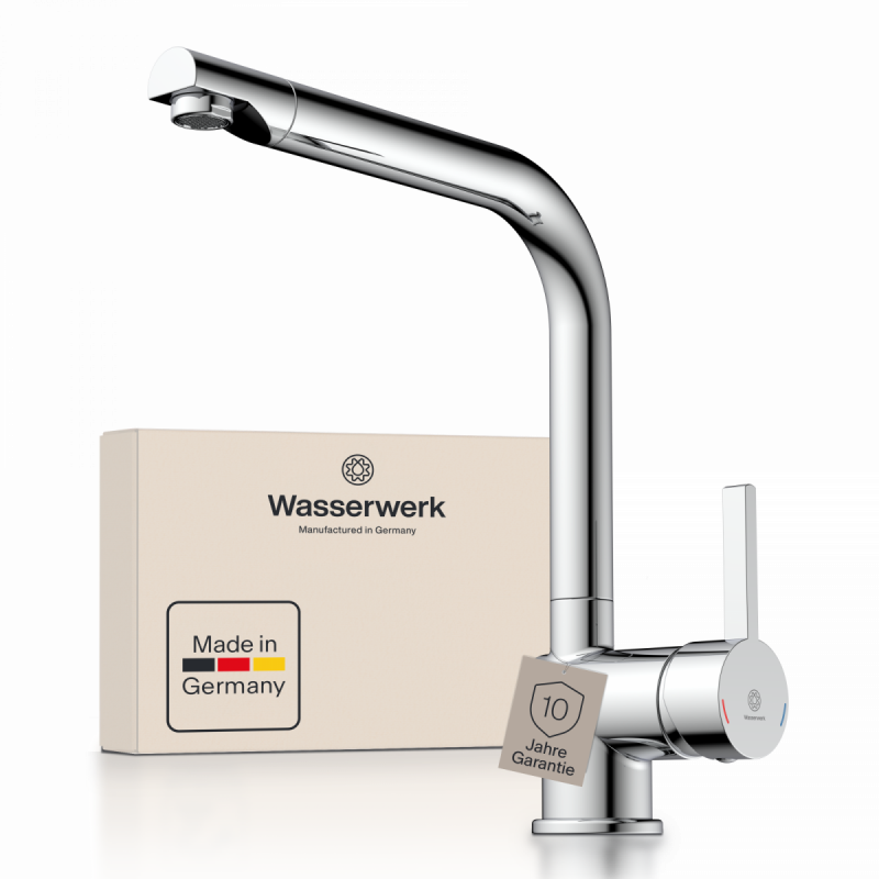 WK 4 in chrome, Kitchen Faucet with timeless straight spout