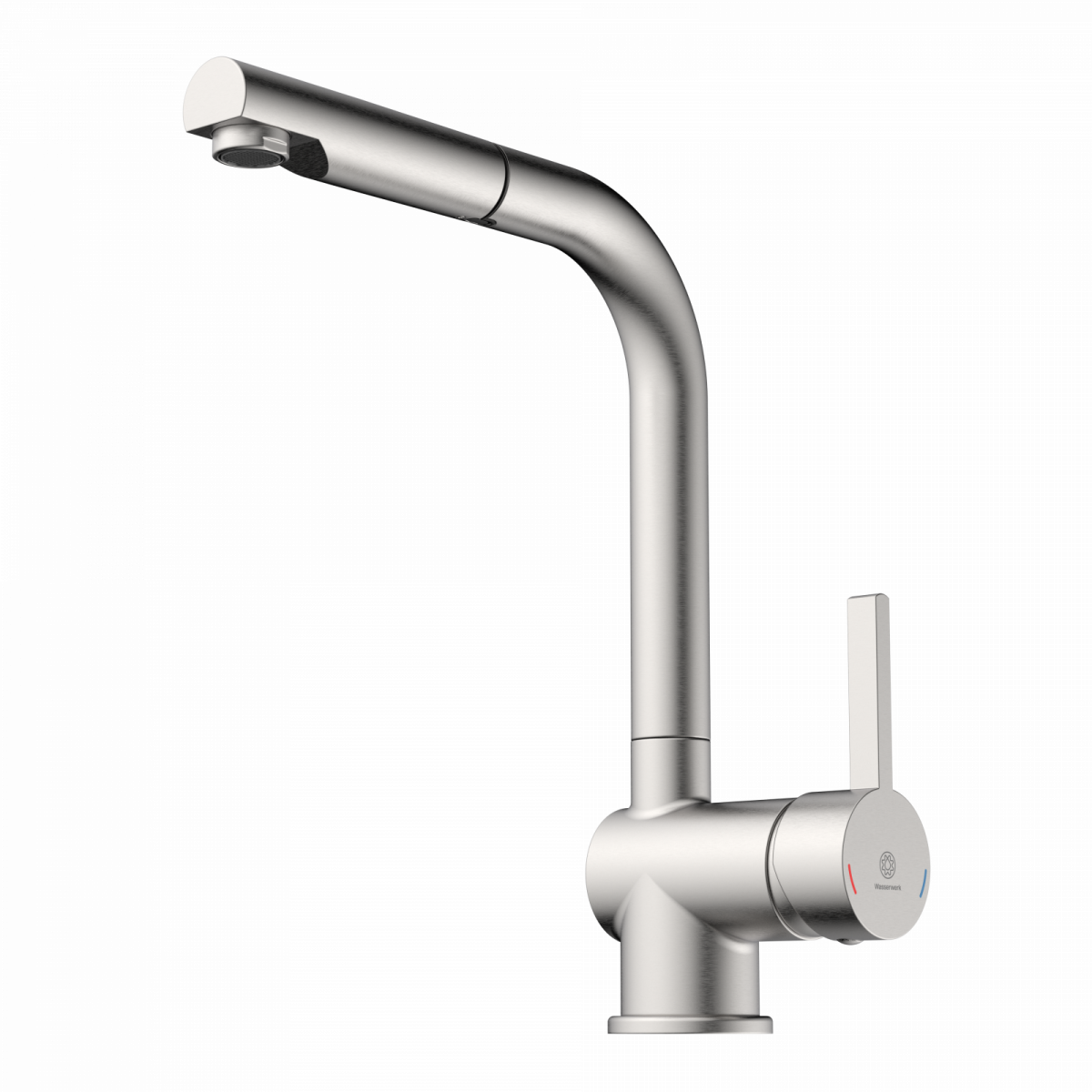 WK 4 Pro in stainless steel look, Kitchen Faucet with pull-out spout