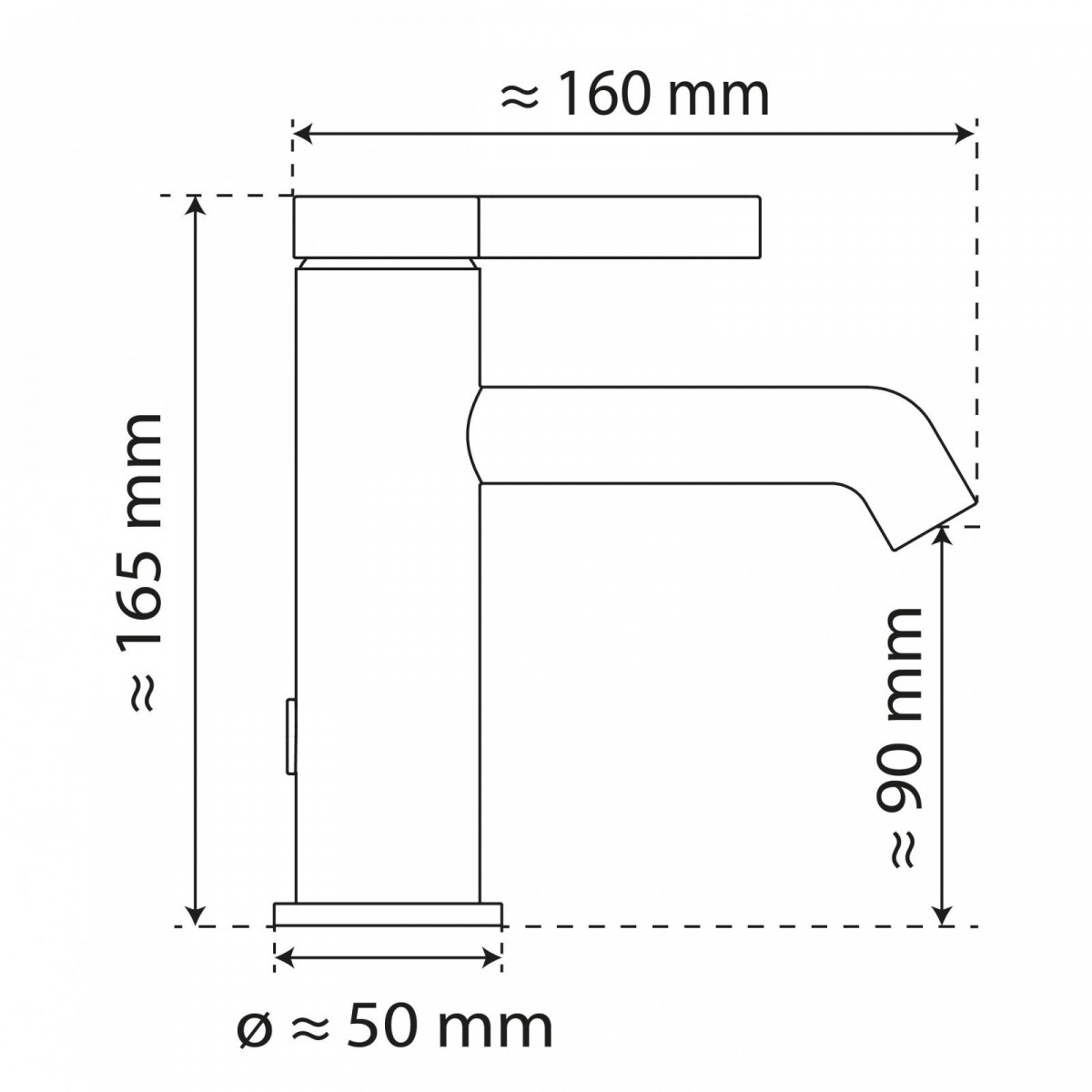 WT 11 in Chrom, Waschtischarmatur mit minimalistischem Design