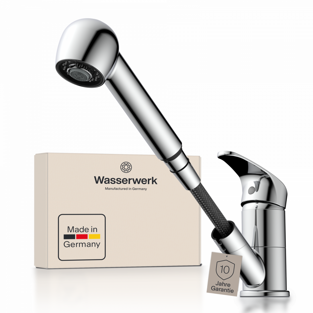 WK 7 in Chrome, Kitchen Faucet with pull-out sprayer