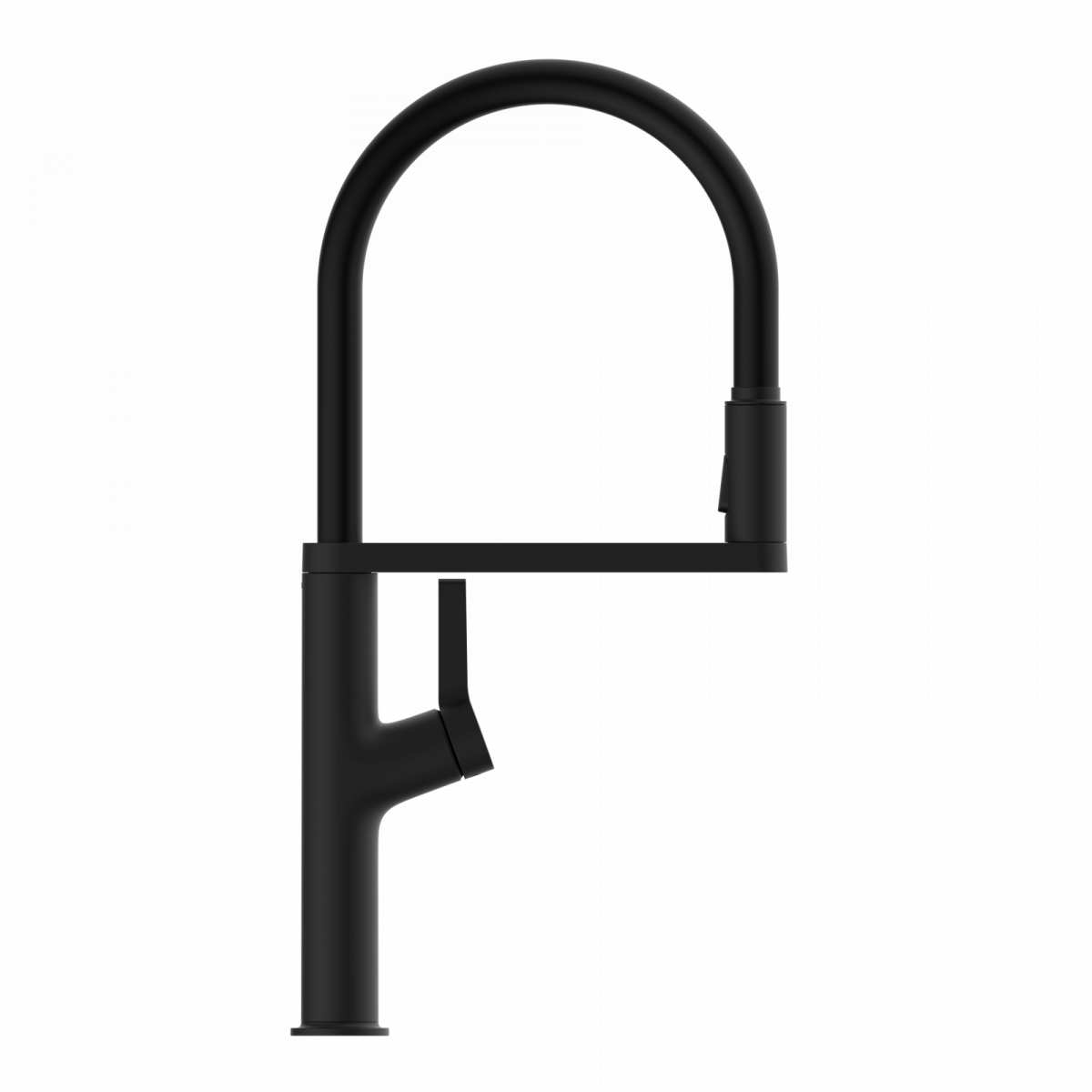 WK 2 in black, Kitchen Faucet semi-pro with pull-down soft-touch hose