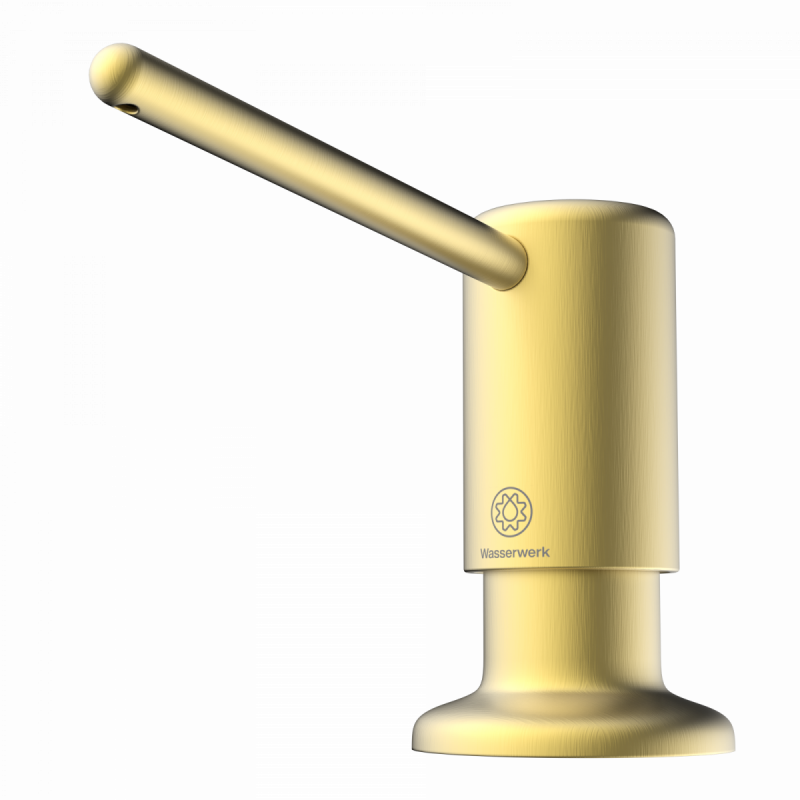 Zeepdispenser, dispenser voor vloeibare zeep in goudkleurige look