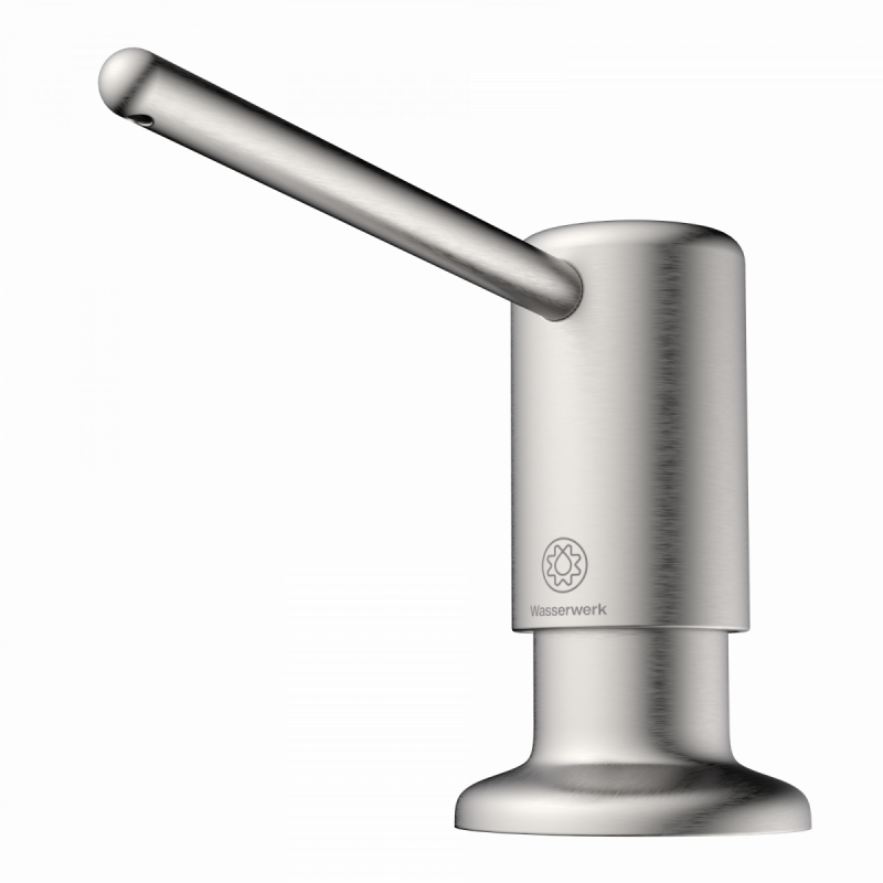 Zeepdispenser, dispenser voor vloeibare zeep in roestvrijstaal look