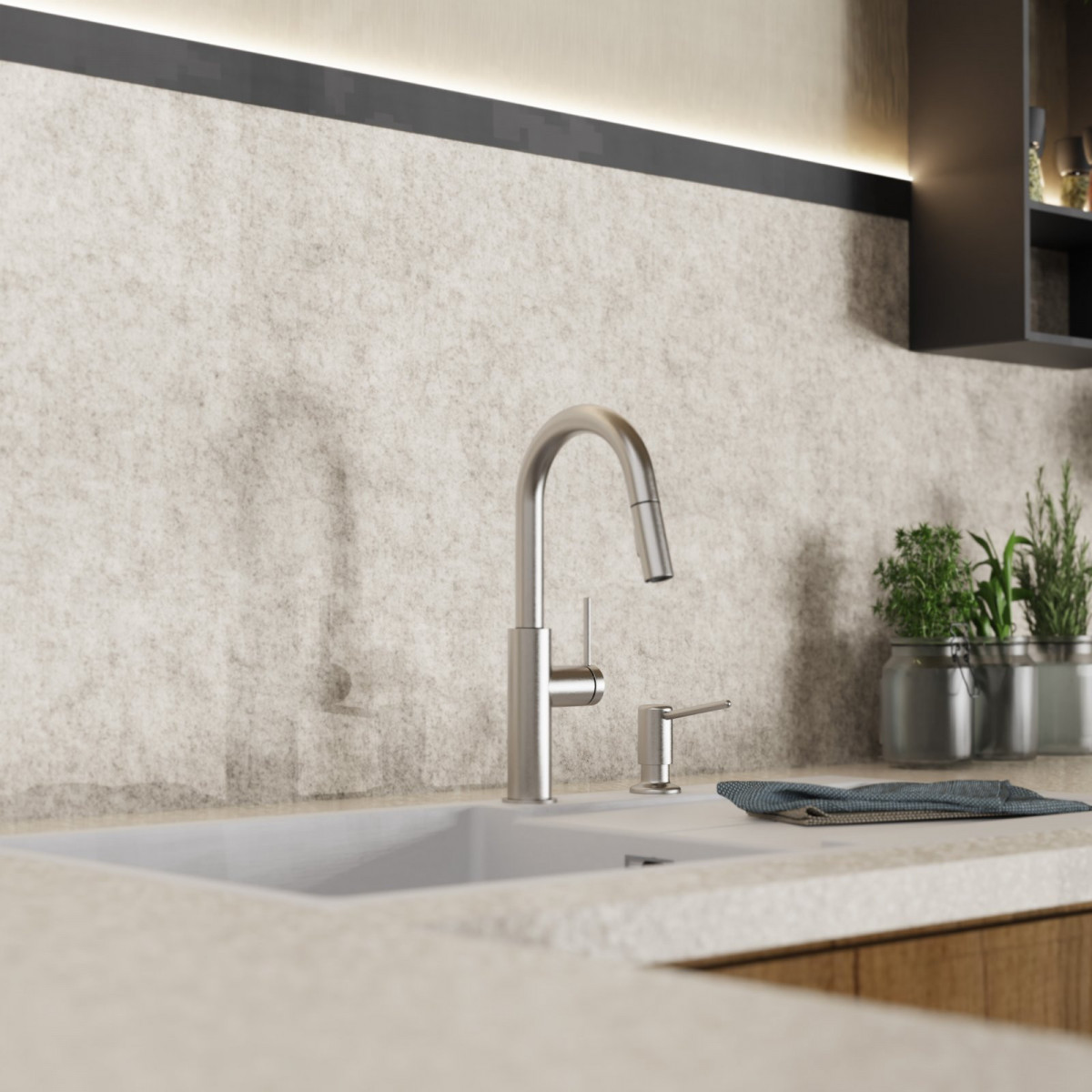Soap Dispenser, Dispenser for liquid soap in stainless steel look