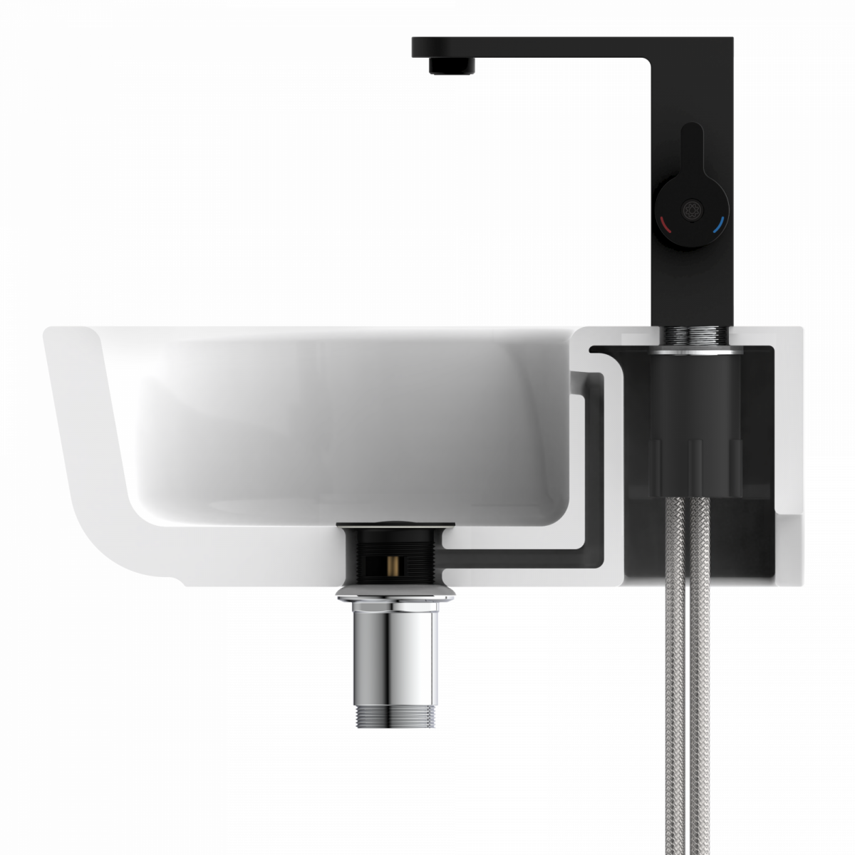 Washbasin faucet WT 15 • Black • Wasserwerk