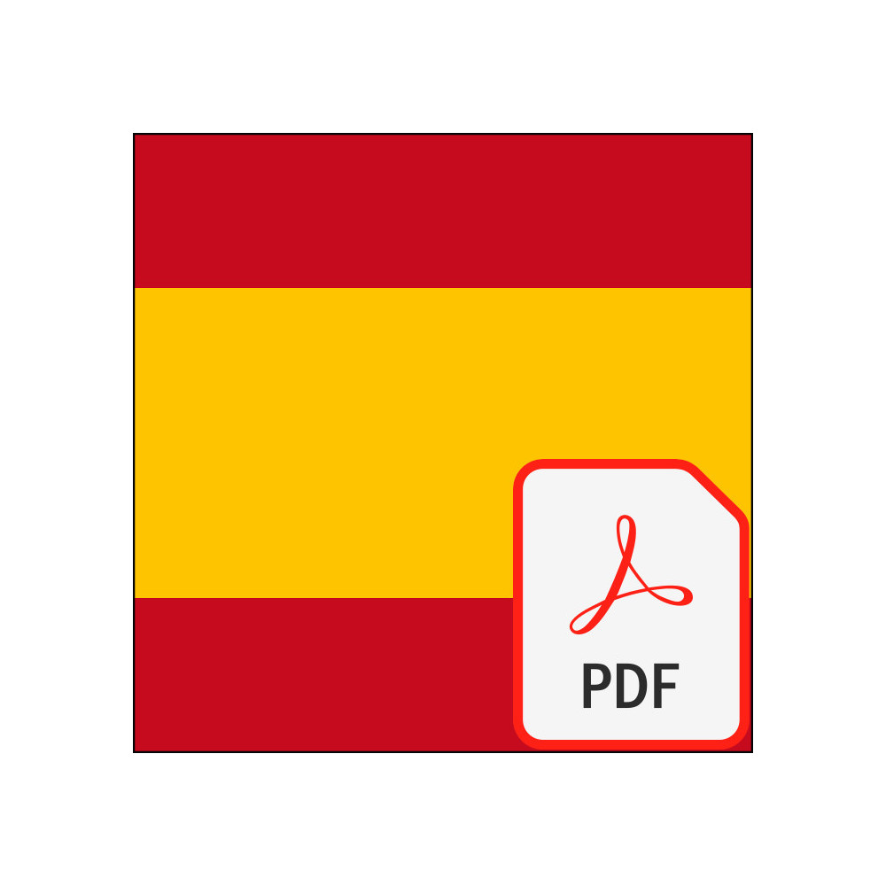 Spain flag with pdf-icon